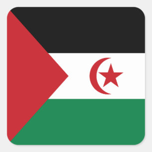 Vlag van de Sahrawi Arabische Democratische Republ Vierkante Sticker