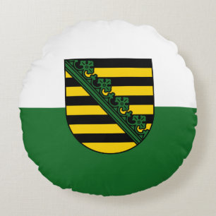 Vlag van de Saksische Ronde Pillow Rond Kussen