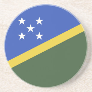 vlag van de Salomonseilanden Zandsteen Onderzetter