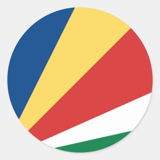 Vlag van de Seychellen Ronde Sticker (Voorkant)