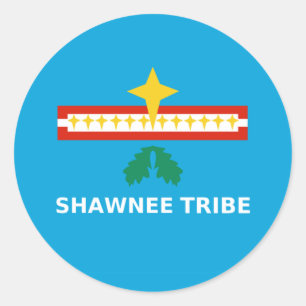 Vlag van de Shawnee-stam in Oklahoma Ronde Sticker
