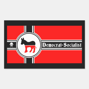 Vlag van de Socialistische Partij van de Verenigde Rechthoekige Sticker