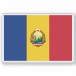 Vlag van de Socialistische Republiek Roemenië (196 Sticker