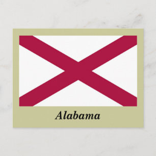 vlag van de staat Alabama Briefkaart
