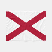 vlag van de staat Alabama Fleece Deken (Voorkant (Horizontaal))