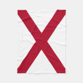 vlag van de staat Alabama Fleece Deken (Voorkant)
