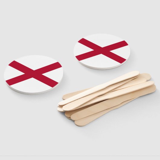 vlag van de staat Alabama Handwaaier (Niet-gemonteerd)