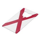 vlag van de staat Alabama Kredietkaart Flessenopener (Voorkant Gekanteld)