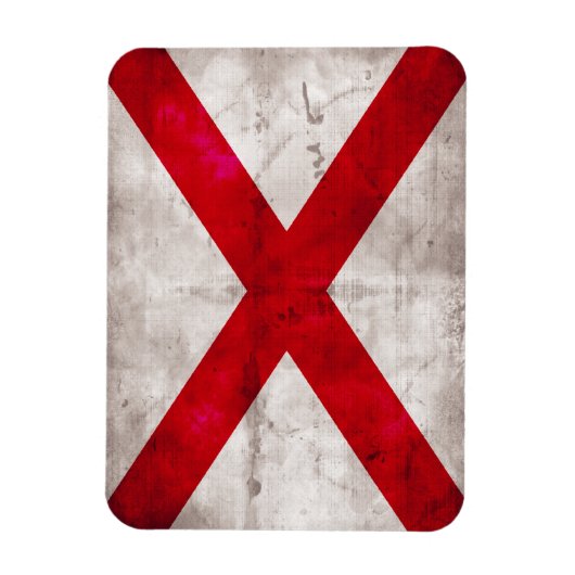 vlag van de staat Alabama Magneet (Verticaal)