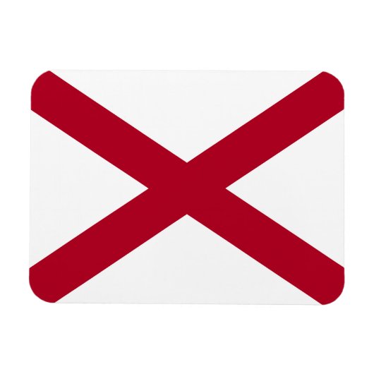 vlag van de staat Alabama Magneet (Horizontaal)