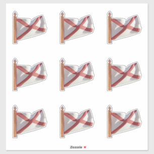 Vlag van de staat Alabama Sticker