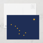 vlag van de staat Alaska Briefkaart (Voorkant / Achterkant)