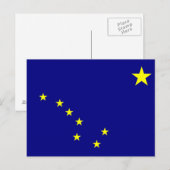 vlag van de staat Alaska Briefkaart (Voorkant / Achterkant)