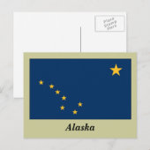 vlag van de staat Alaska Briefkaart (Voorkant / Achterkant)
