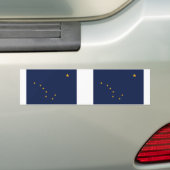 vlag van de staat Alaska Bumpersticker (Op auto)