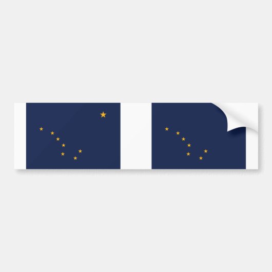 vlag van de staat Alaska Bumpersticker (Voorkant)