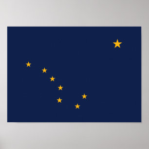 vlag van de staat Alaska Poster