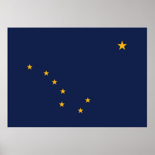 vlag van de staat Alaska Poster