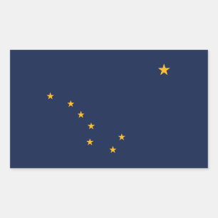 vlag van de staat Alaska Rechthoekige Sticker