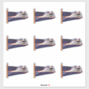 Vlag van de staat Amerikaans-Samoa/Amerika Sticker