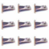 Vlag van de staat Amerikaans-Samoa/Amerika Sticker (Voorkant)