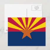 Vlag van de staat Arizona Briefkaart (Voorkant / Achterkant)