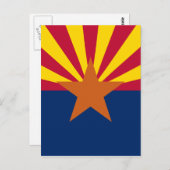 Vlag van de staat Arizona Briefkaart (Voorkant / Achterkant)