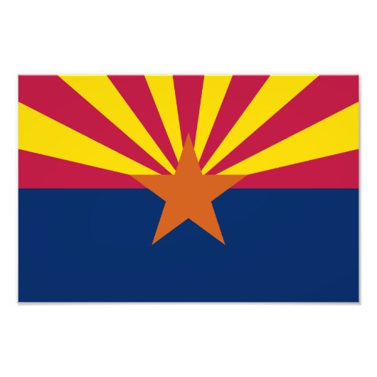 Vlag van de staat Arizona Foto Afdruk (Voorkant)