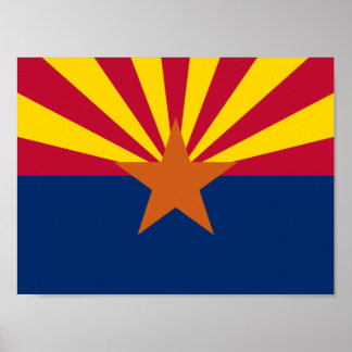 Vlag van de staat Arizona Poster
