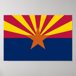 Vlag van de staat Arizona Poster