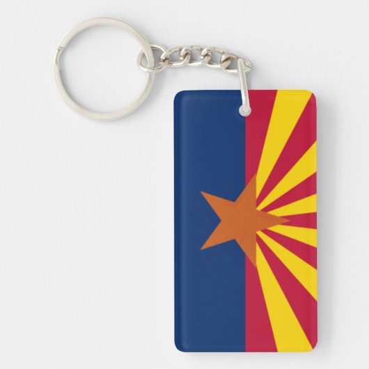 Vlag van de staat Arizona Sleutelhanger (Voorkant)
