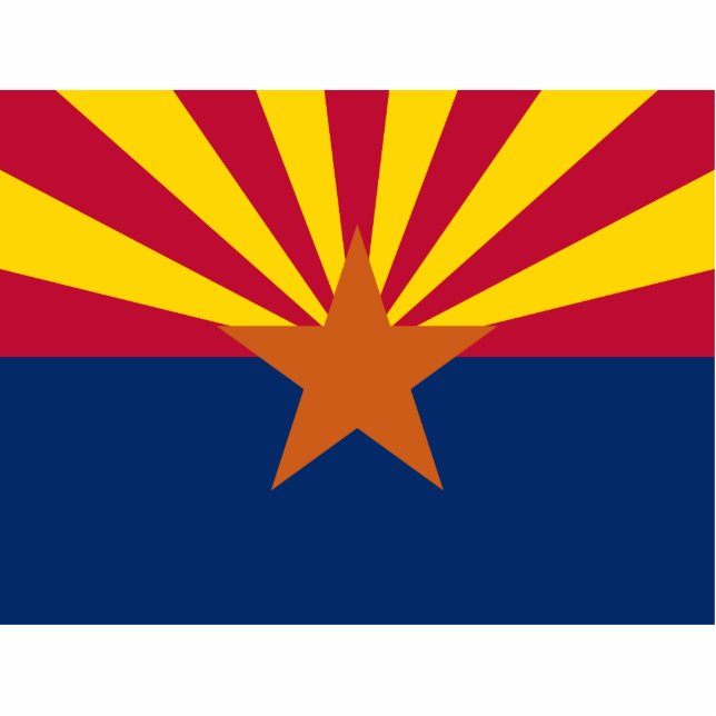 Vlag van de staat Arizona Staand Fotobeeldje (Voorkant)