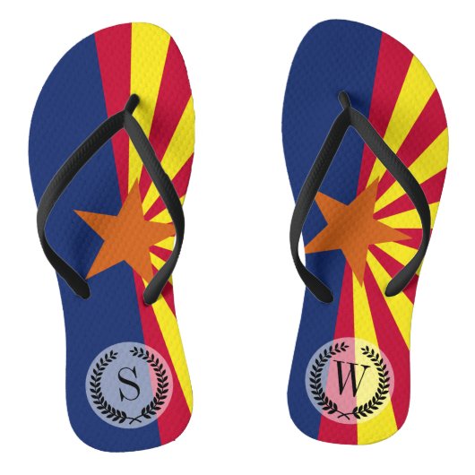 Vlag van de staat Arizona Teenslippers (Voetbed)