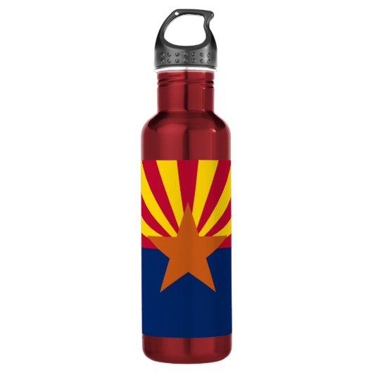 Vlag van de staat Arizona Waterfles (Voorkant)