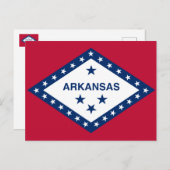 Vlag van de staat Arkansas Briefkaart (Voorkant / Achterkant)
