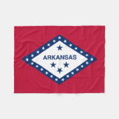 Vlag van de staat Arkansas Fleece Deken (Voorkant (Horizontaal))