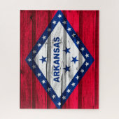 Vlag van de staat Arkansas Grunge Legpuzzel (Verticaal)