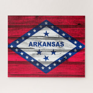 Vlag van de staat Arkansas Grunge Legpuzzel