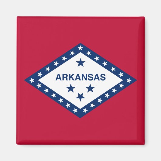Vlag van de staat Arkansas Magneet (Voorkant)