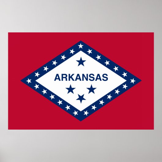 Vlag van de staat Arkansas Poster (Voorkant)