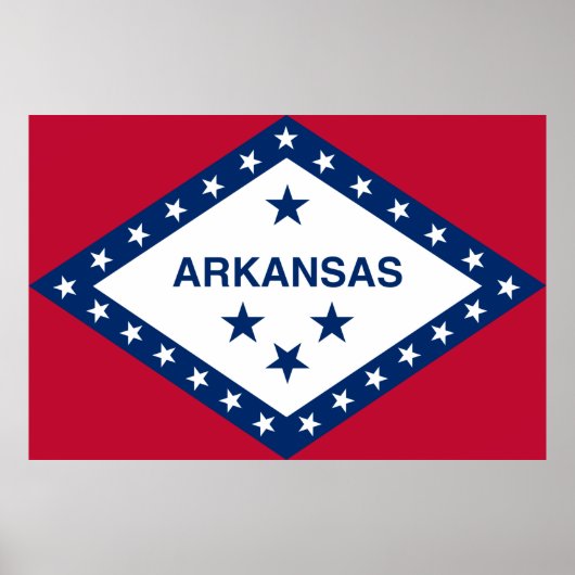 Vlag van de staat Arkansas Poster (Voorkant)