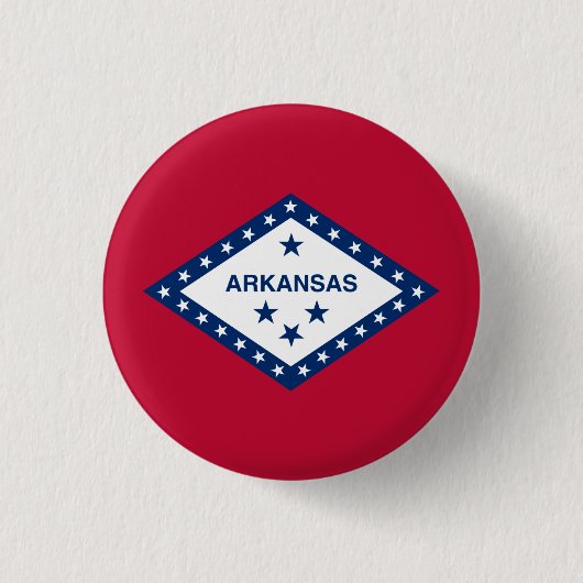 Vlag van de staat Arkansas Ronde Button 3,2 Cm (Voorkant)