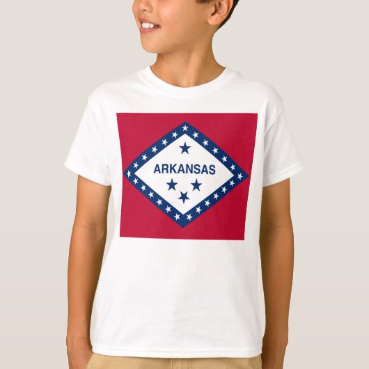 Vlag van de staat Arkansas T-shirt (Voorkant)