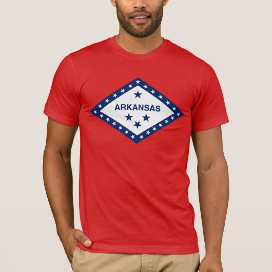 Vlag van de staat Arkansas T-shirt (Voorkant)