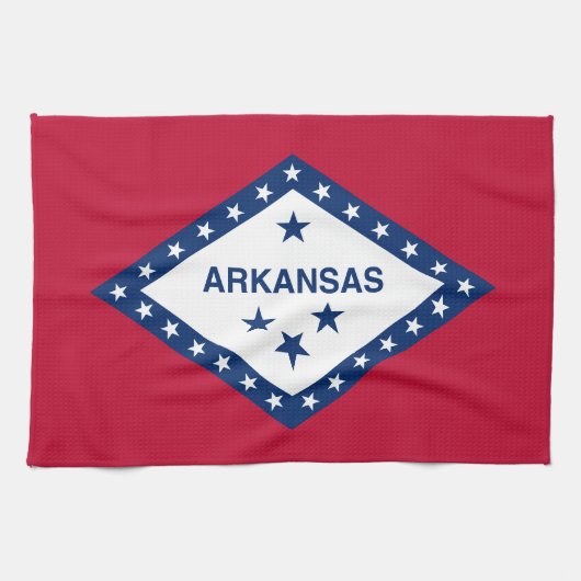 Vlag van de staat Arkansas Theedoek (Horizontaal)