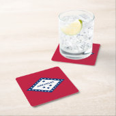 Vlag van de staat Arkansas Vierkante Kartonnen Onderzetter (Insitu)