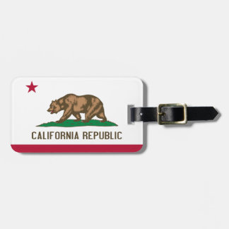 Vlag van de staat Californië-Beer Bagagelabel