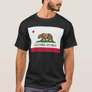 Vlag van de staat Californië-Beer T-shirt