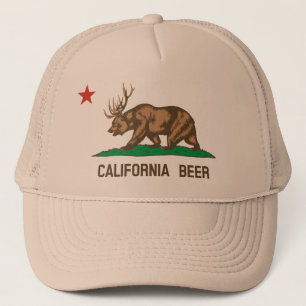 Vlag van de staat Californië onder de vlag Trucke Trucker Pet