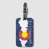 Vlag van de staat Colorado Bagagelabel (Voorkant (verticaal))